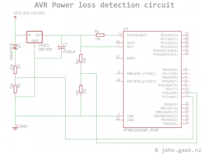 AVR voltage loss detection circuit